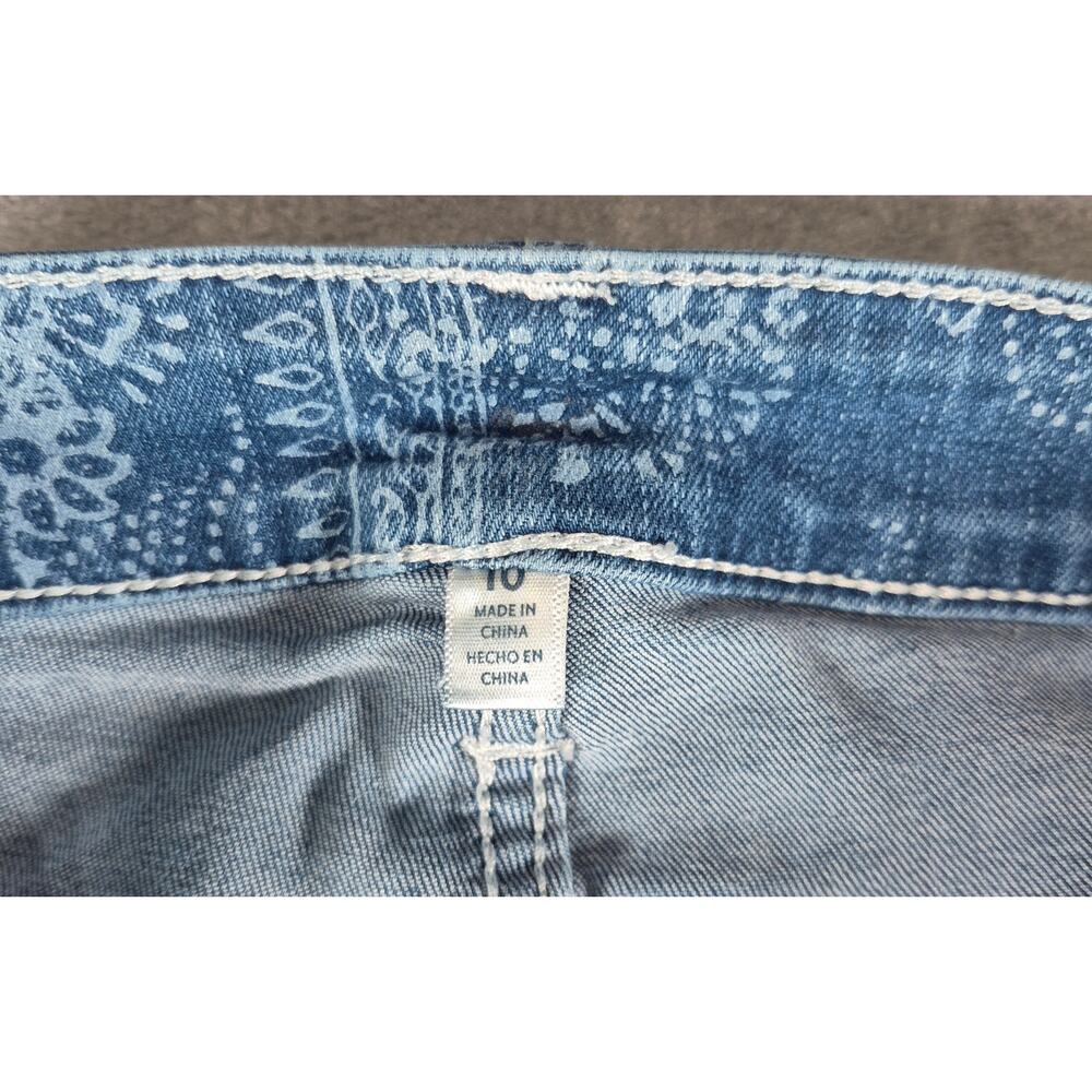 Seven Womens Blue Distressed Denim Shorts Size 10 Casual Summer - Picture 7 of 7